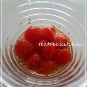 簡単☆ミニトマトのオリーブオイルマリネ